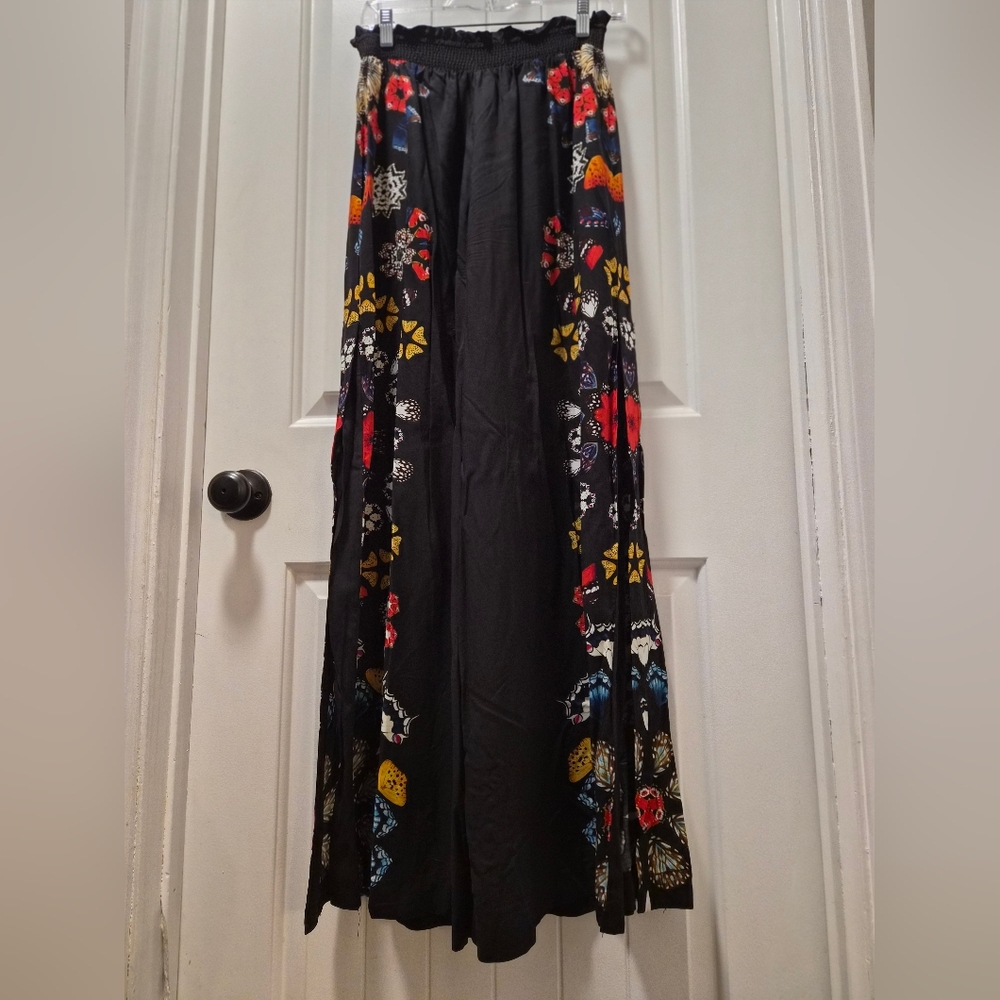 Desigual - Butterfly Wings Split Leg Palazzo Trouser - Picture 2 of 7